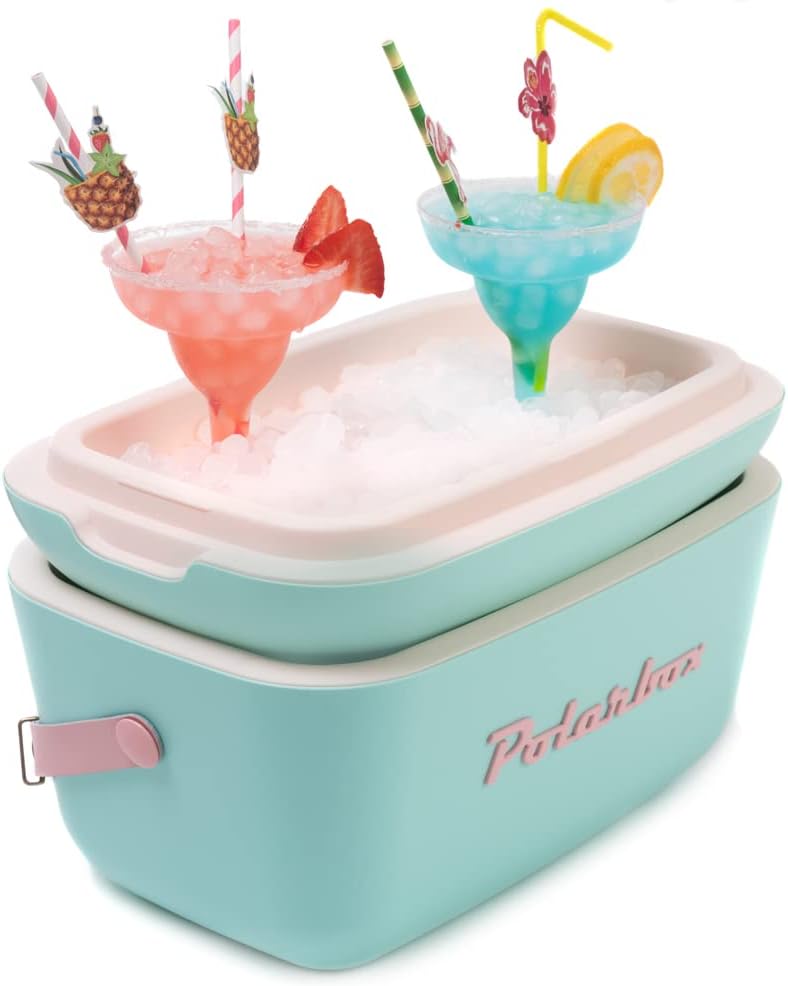 Retro-Kühlbox, Türkis; 12 L