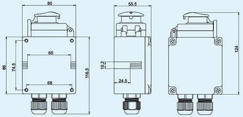 Maschinenschalter mit Schutzkappe, 400V