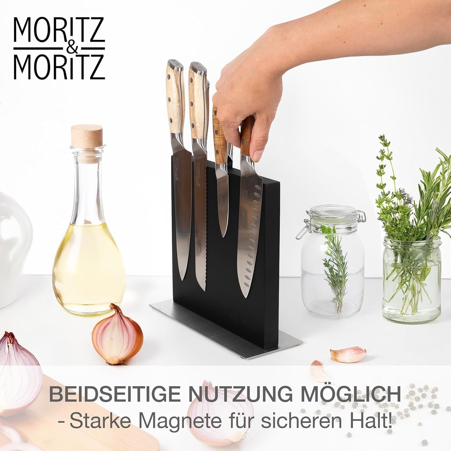 Magnetischer Messerblock, Schwarz