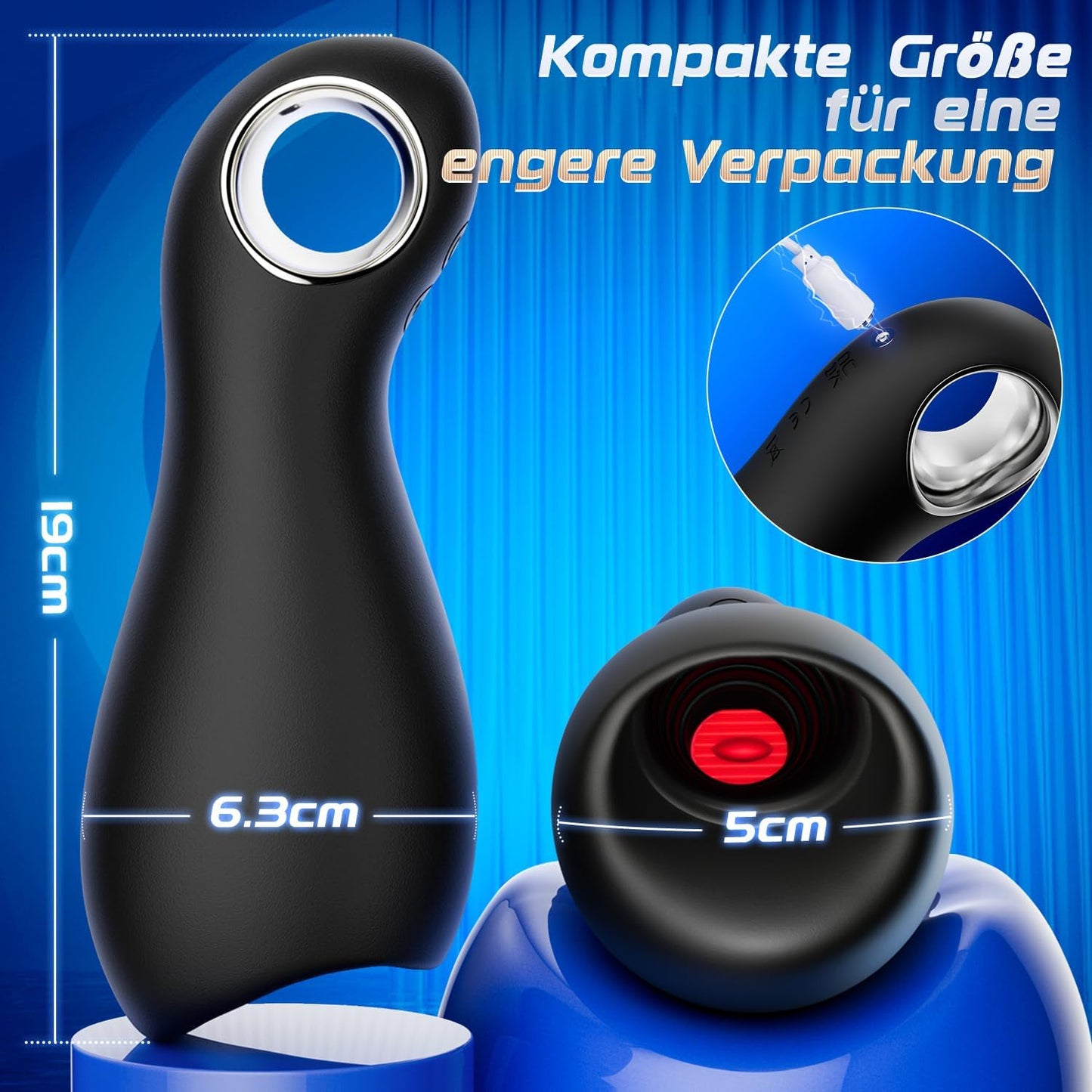 Masturbator mit 360° Vibrationsmodi und 5 Zungenleckmodi, erotic sex toy