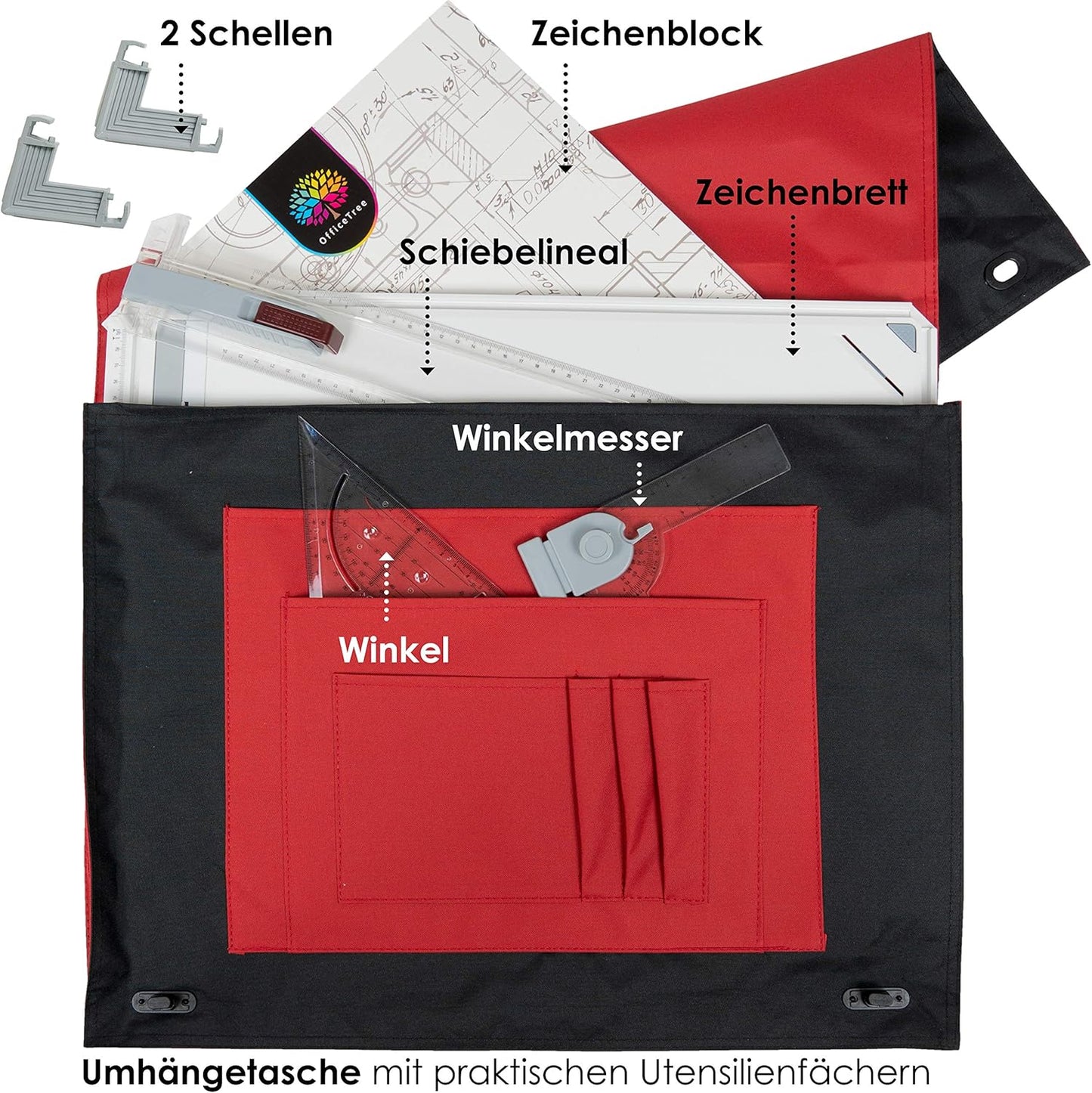 Zeichenplatte A3 mit Zubehör-Set