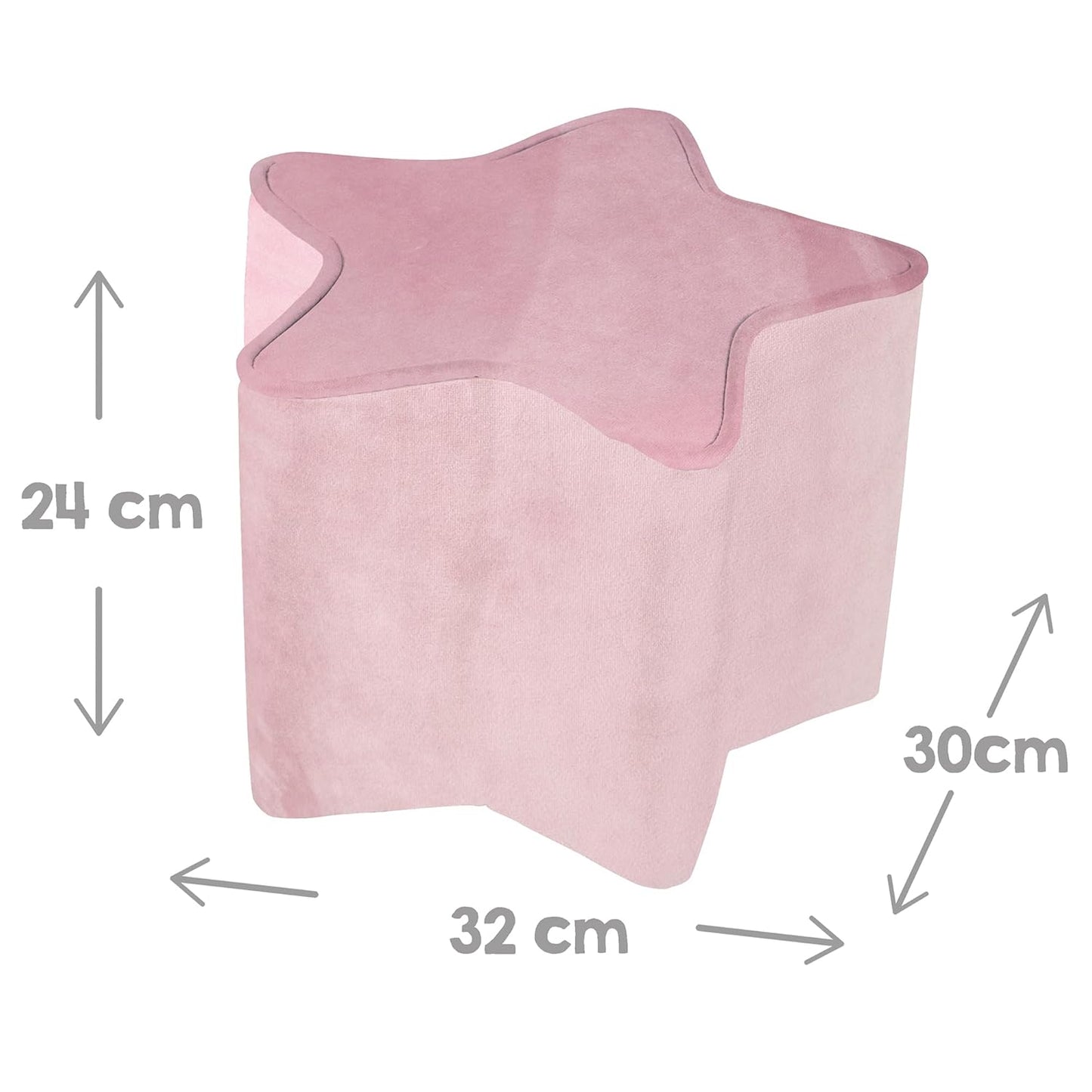 Lil Sofa Kinderhocker in Sternform, Sternform Rosa/Mauve