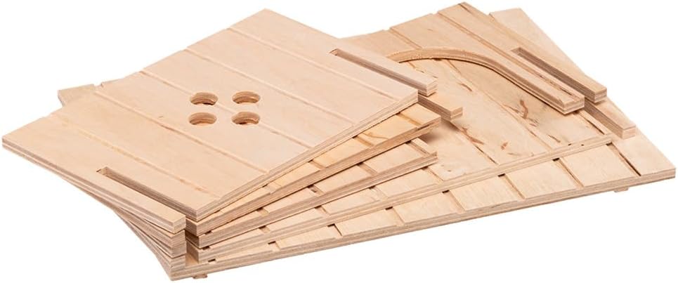 Kaninchenhaus SIN 4646 mit Flachdach und Belüftungslöchern, 33 x 23,6 x h 16 cm.