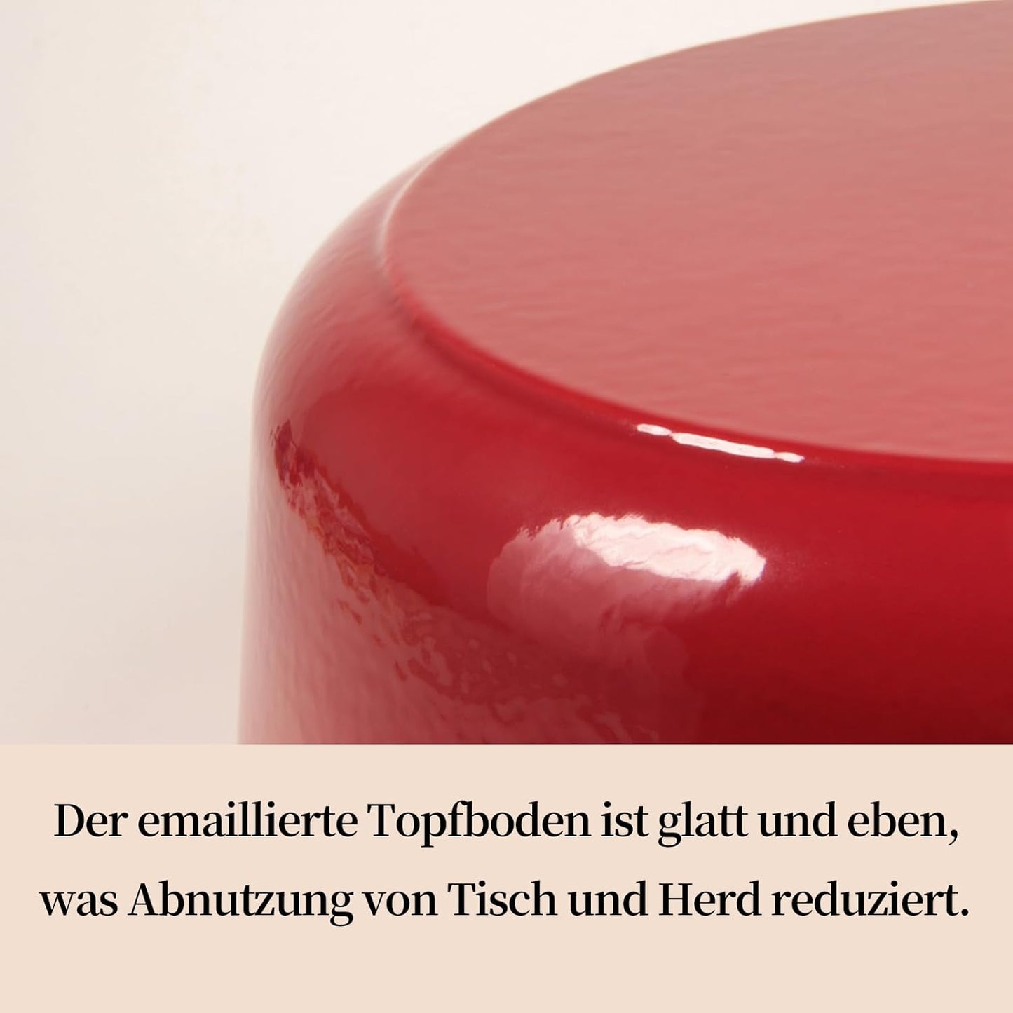 Gusseisen-Schmortopf mit Deckel, 26cm/5L Rot