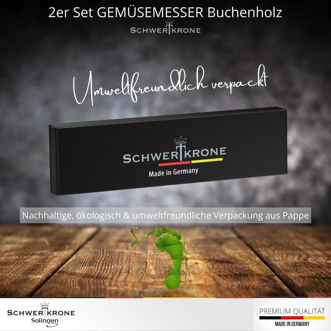 2er-Set Gemüsemesser, 2 2,5" gebogen