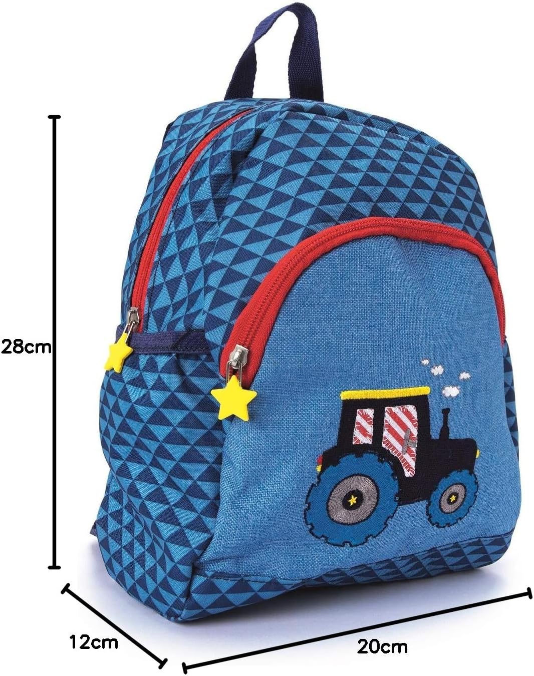 4-teiliges Kindergartenrucksack-Set, Traktor - Blau Rucksack-Set