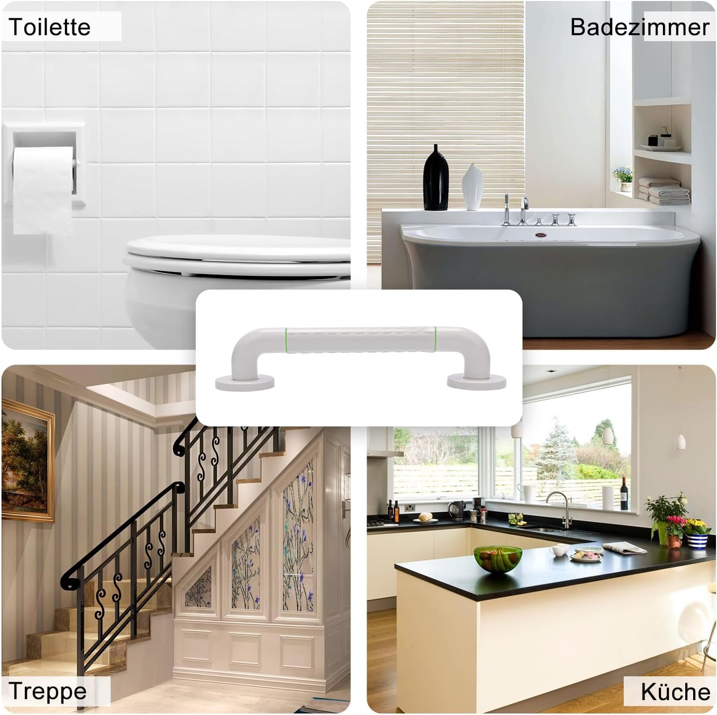 Rutschfeste Haltegriffe für Bad und Dusche, 50 cm