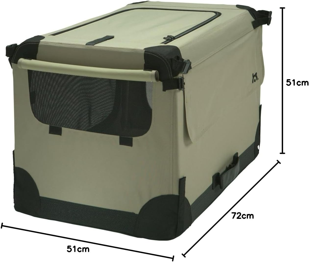 Faltbare Hundebox, hautfarben L 72 x B 51 x H 52 cm
