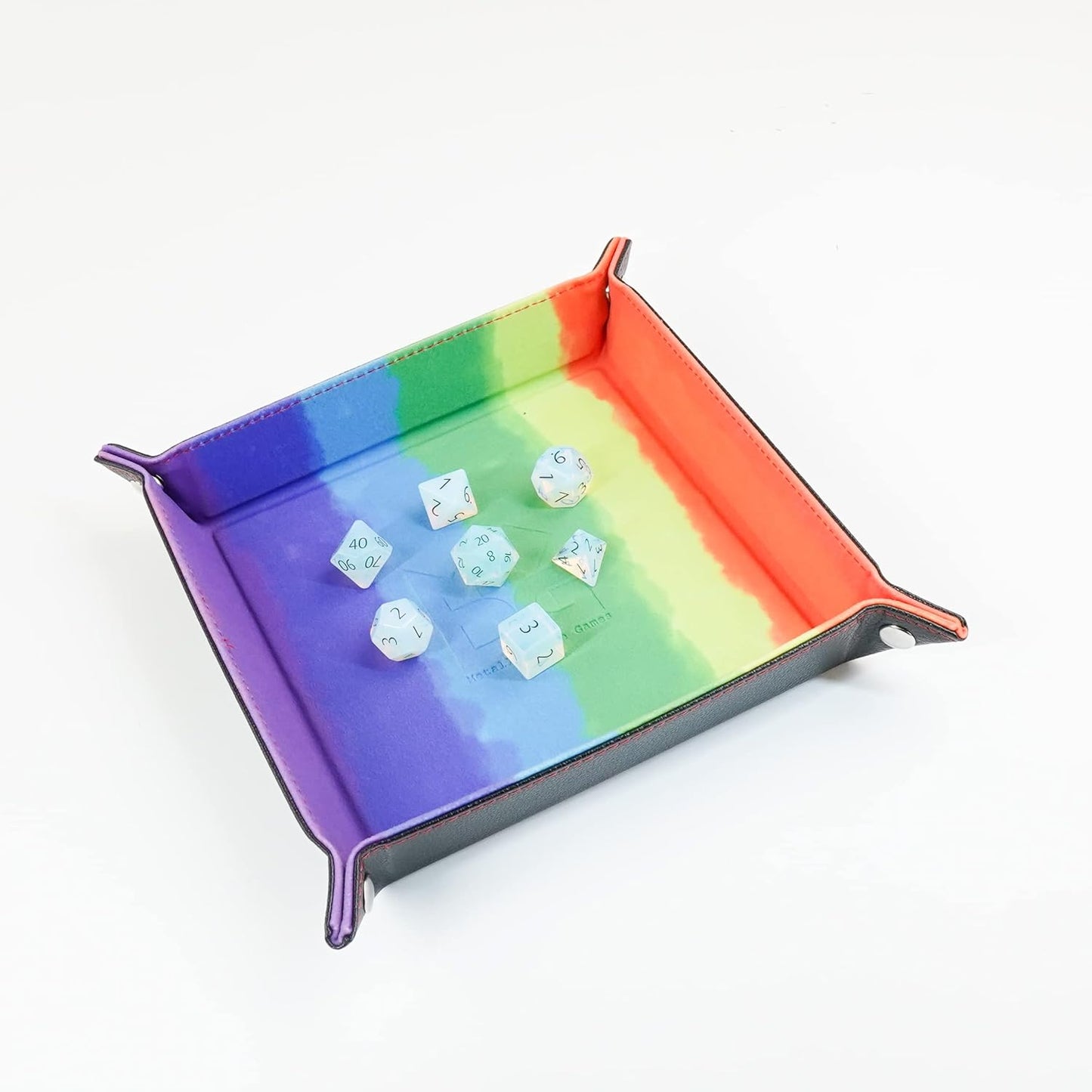 Faltbares Würfelbrett, Aquarell Regenbogen