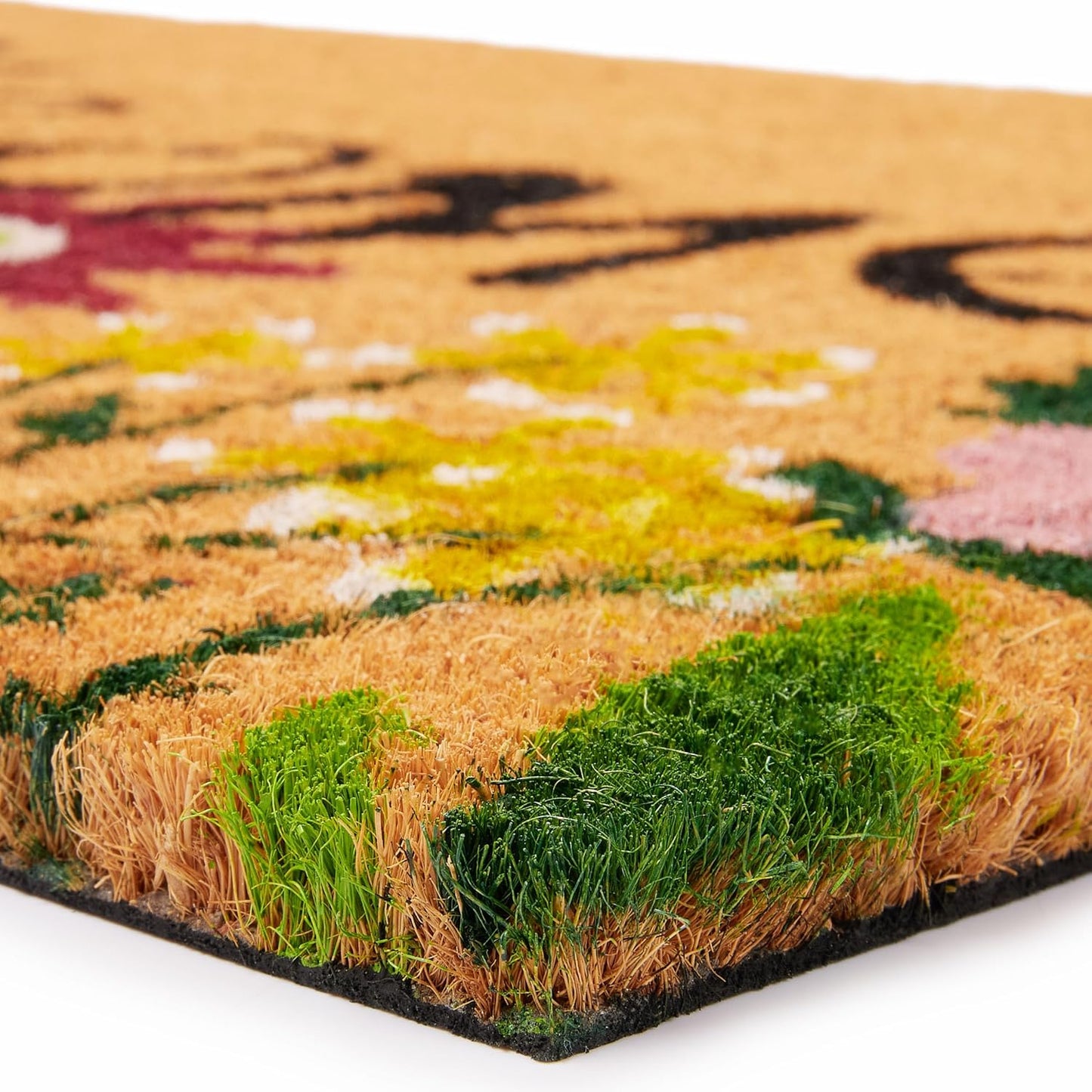 Antirutsch Fussmatte, Welcome - Blumen