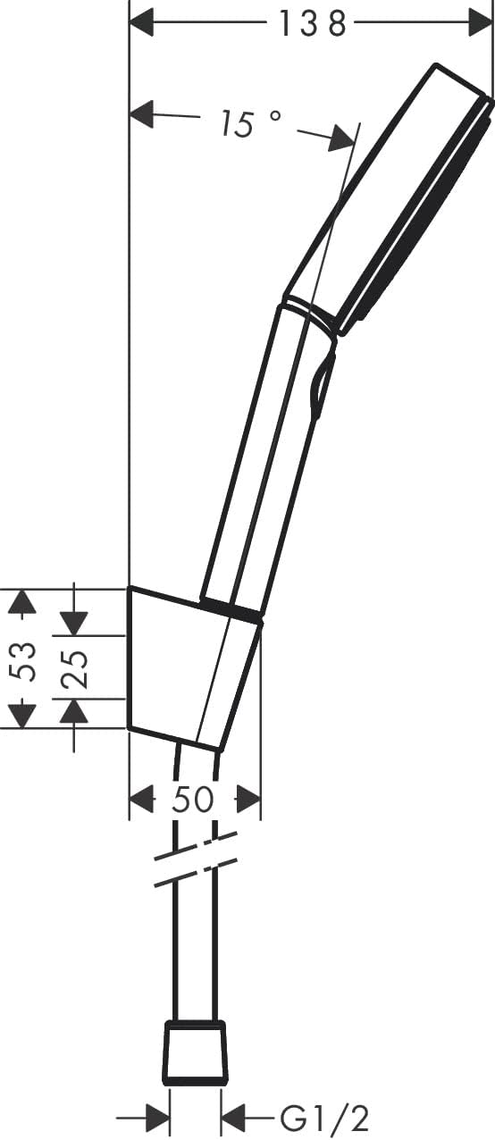 Pulsify Select S - Duschset mit 3 Strahlarten, Mattschwarz 3 Strahlarten