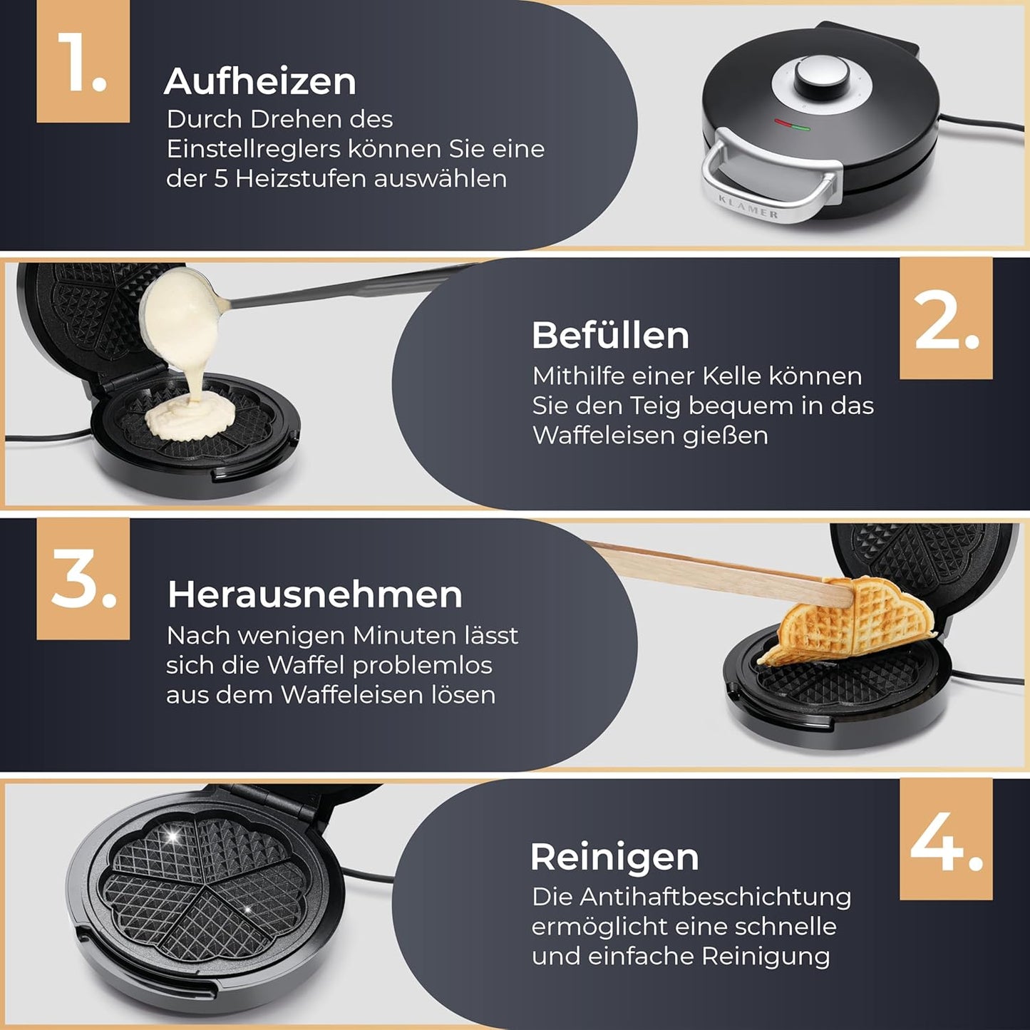 Waffeleisen Herz, Herzwaffel