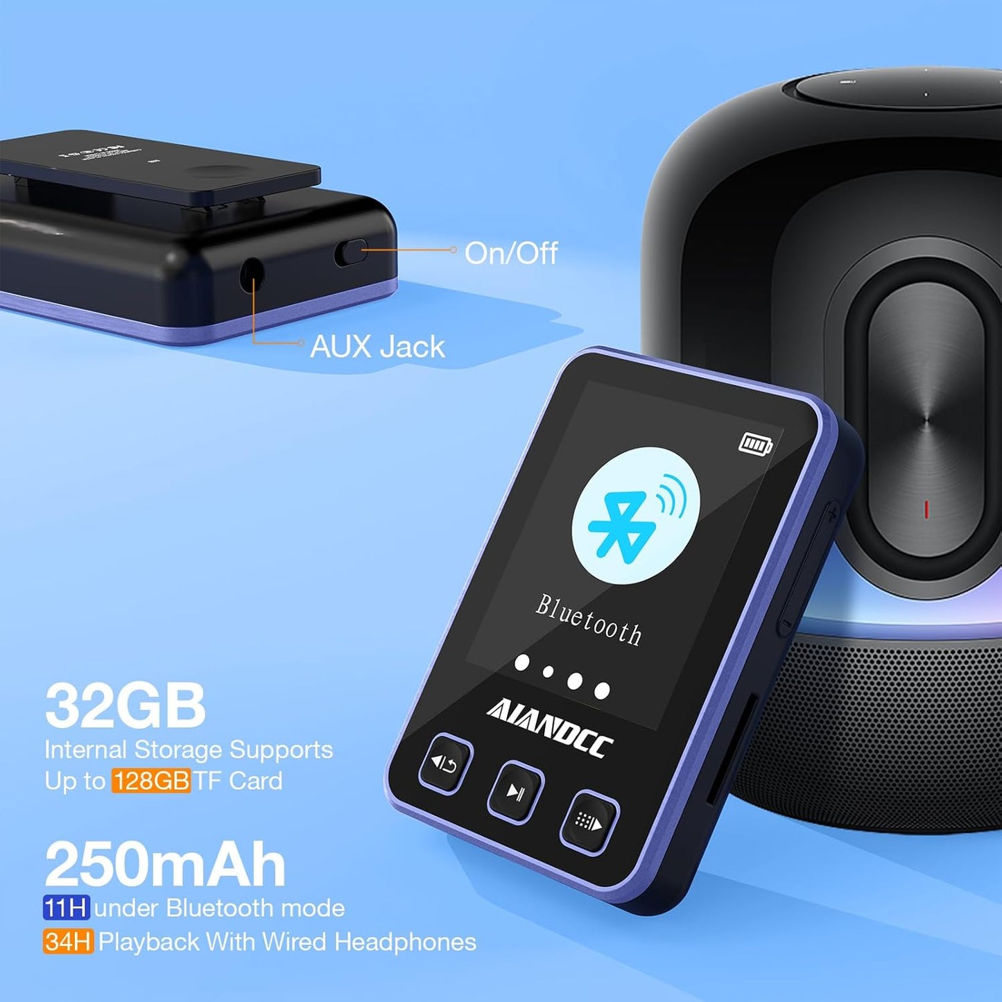 Sportlicher MP3-Player, Violett
