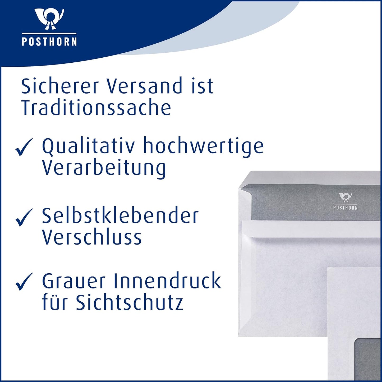 Briefumschläge C6 mit Sichtfenster (1000 Stück), Weiss/Mit Fenster, Single