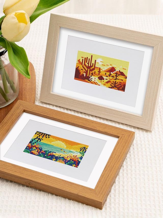 Mini Serie Diamond Painting Set mit 12 Stück, Sommerlandschaften PROBLEMYOUMUSTCHECK