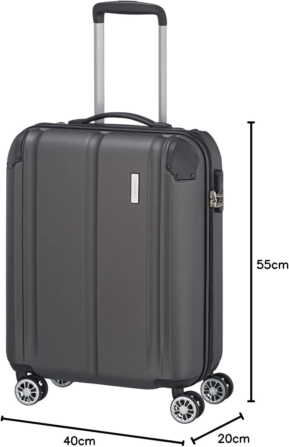 City - Handgepäck-Koffer, Anthrazit 55 cm (Trolley S)