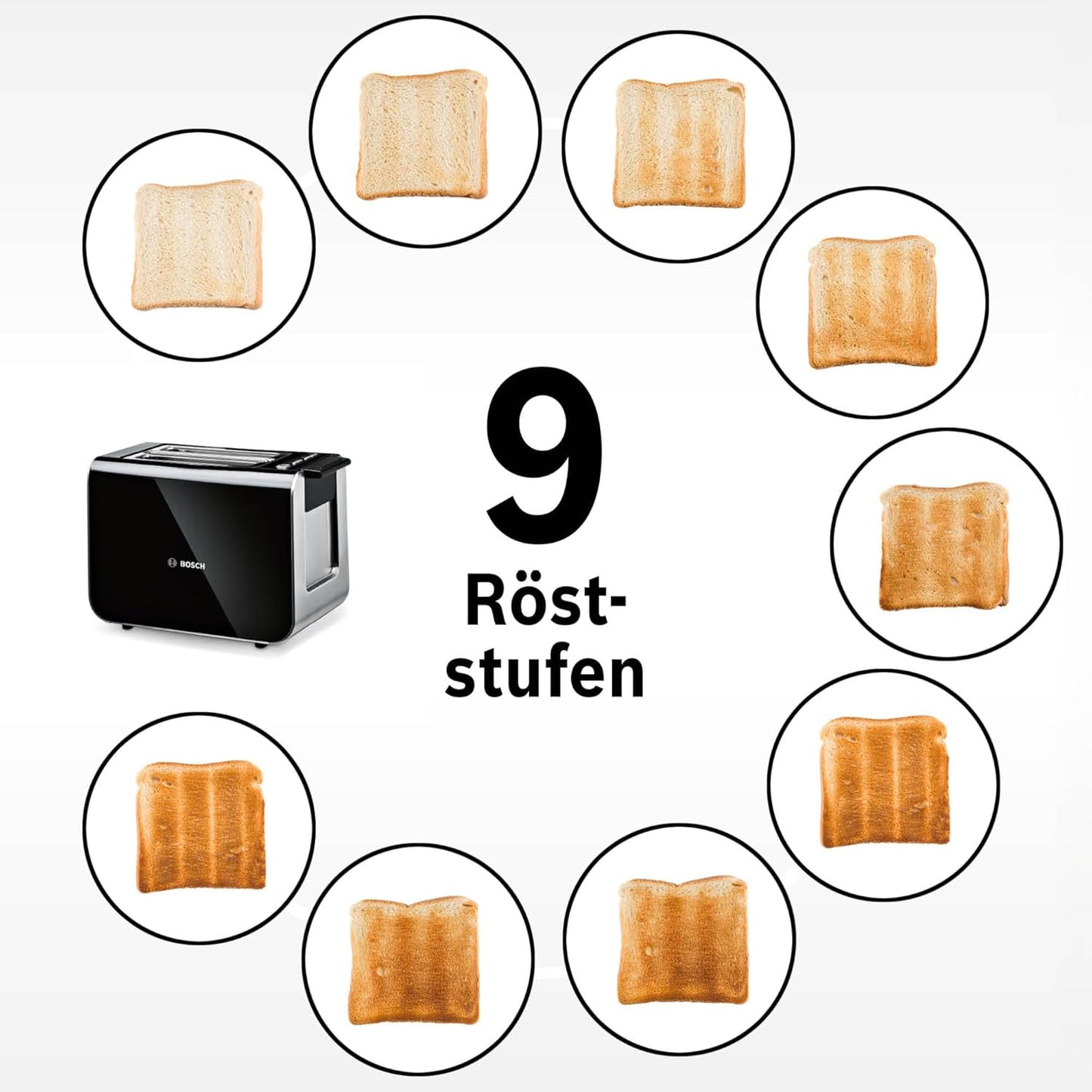 Compact toaster, Styline, Black, TAT8613N