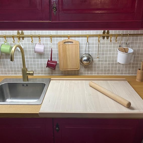 Holzbackbrett Teig- und Nudelbrett, 100 Cm*60 Cm*1,5 Cm