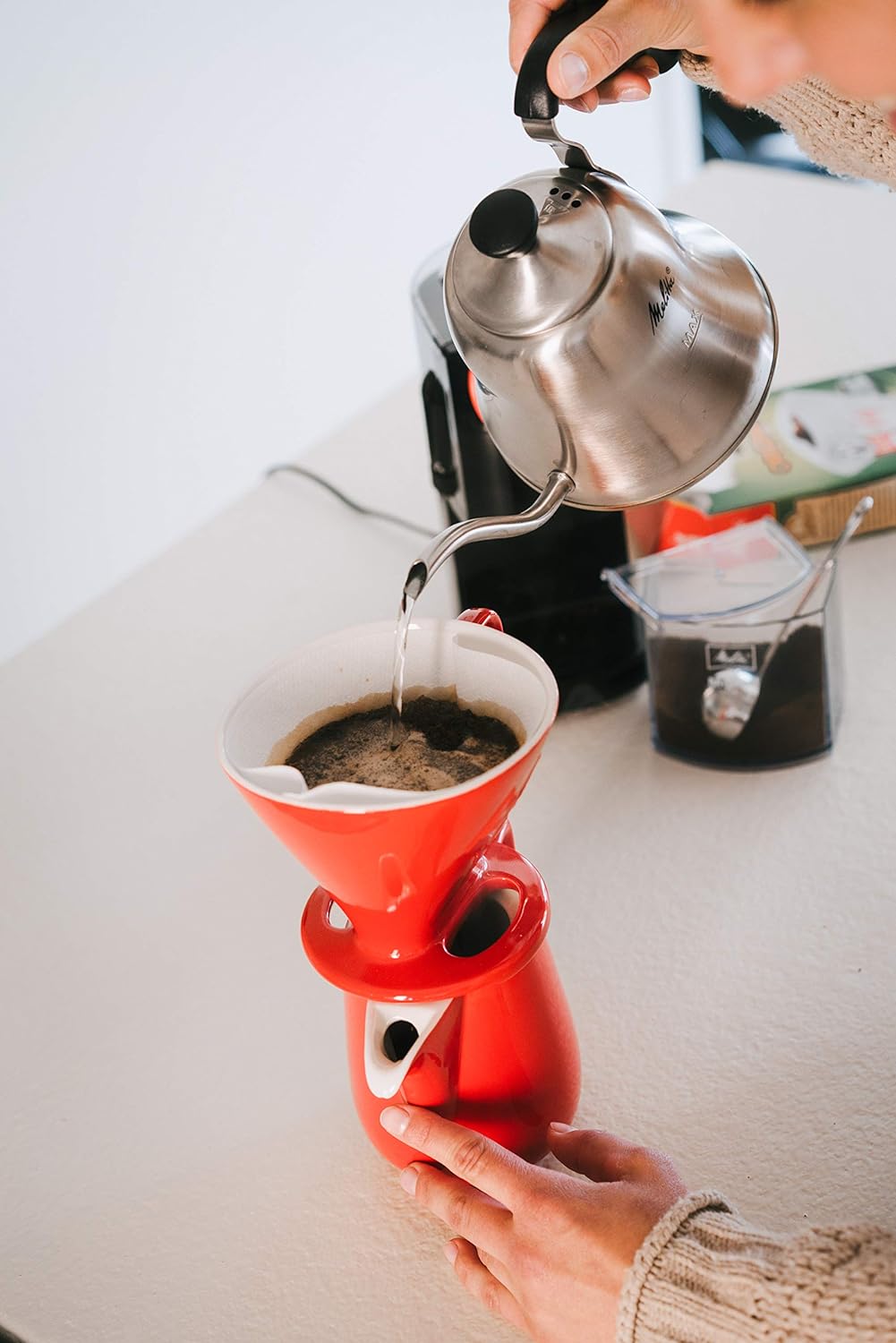 Kaffeefilter, 1x4 Rot