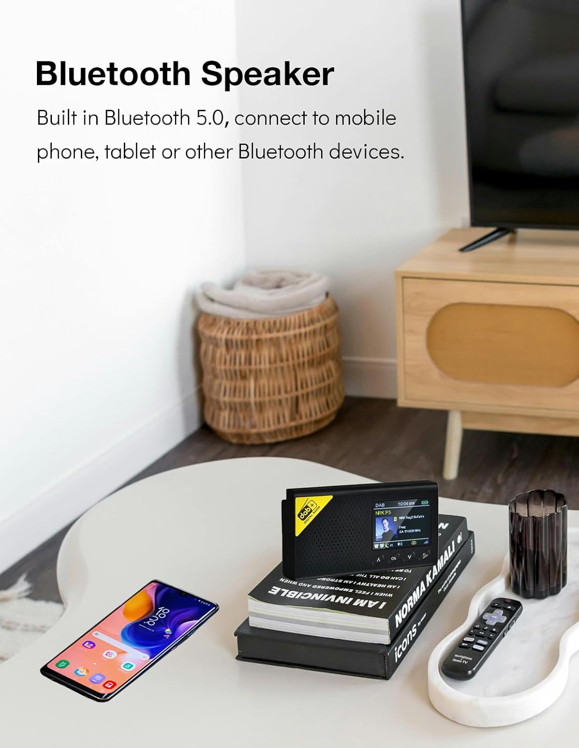 Tragbares DAB+ Radio mit Bluetooth und Dual Alarm, Modell DAB-PC1