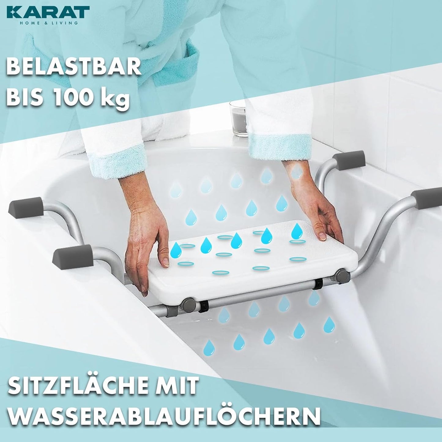 Badewannensitz Levi, verstellbar 78-86 cm