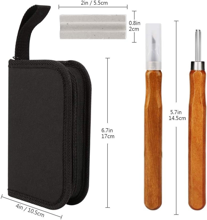 12-teiliges Holz-Schnitzwerkzeug-Set mit Schleifstein, 12 in 1 Set