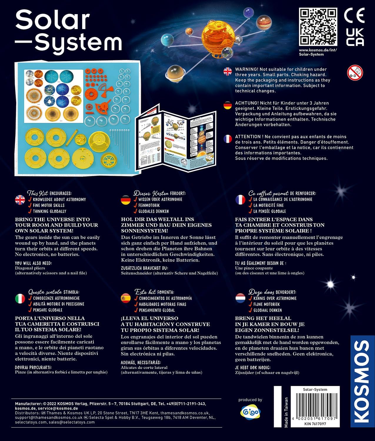 Sonnensystem, Mehrsprachige Version