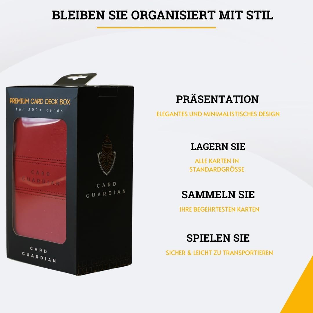 Premium Deck Sammelkarten Box für 200 Karten, Rot