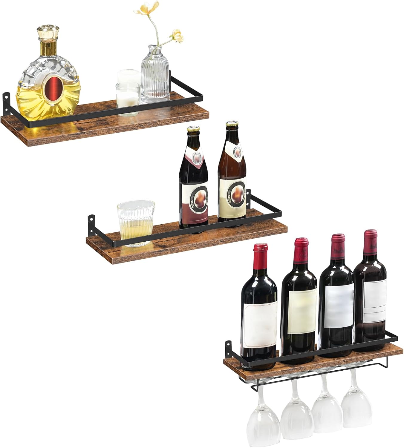 3er-Set hängende Weinregale EBF34BJ01