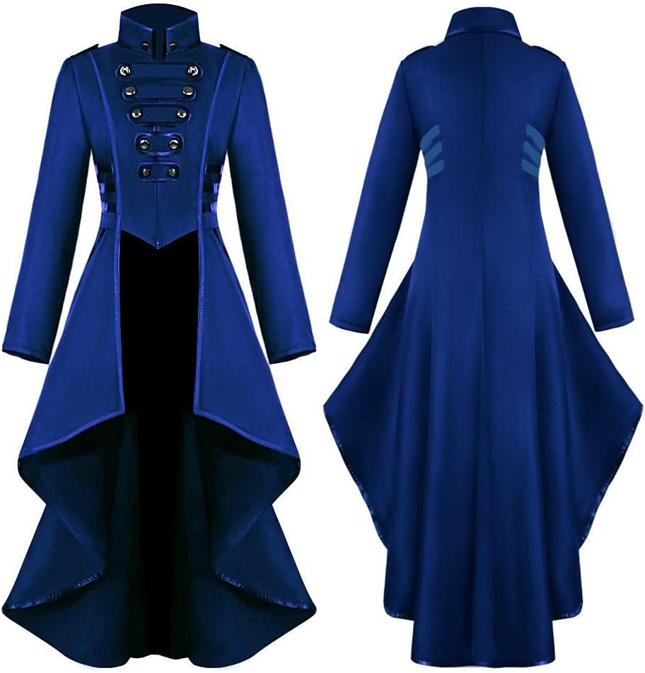 Steampunk Frackjacke, Blau M