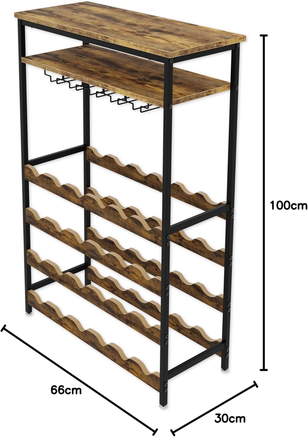 Weinregal mit Glashalter Loft 2-24, LOFT 2-24