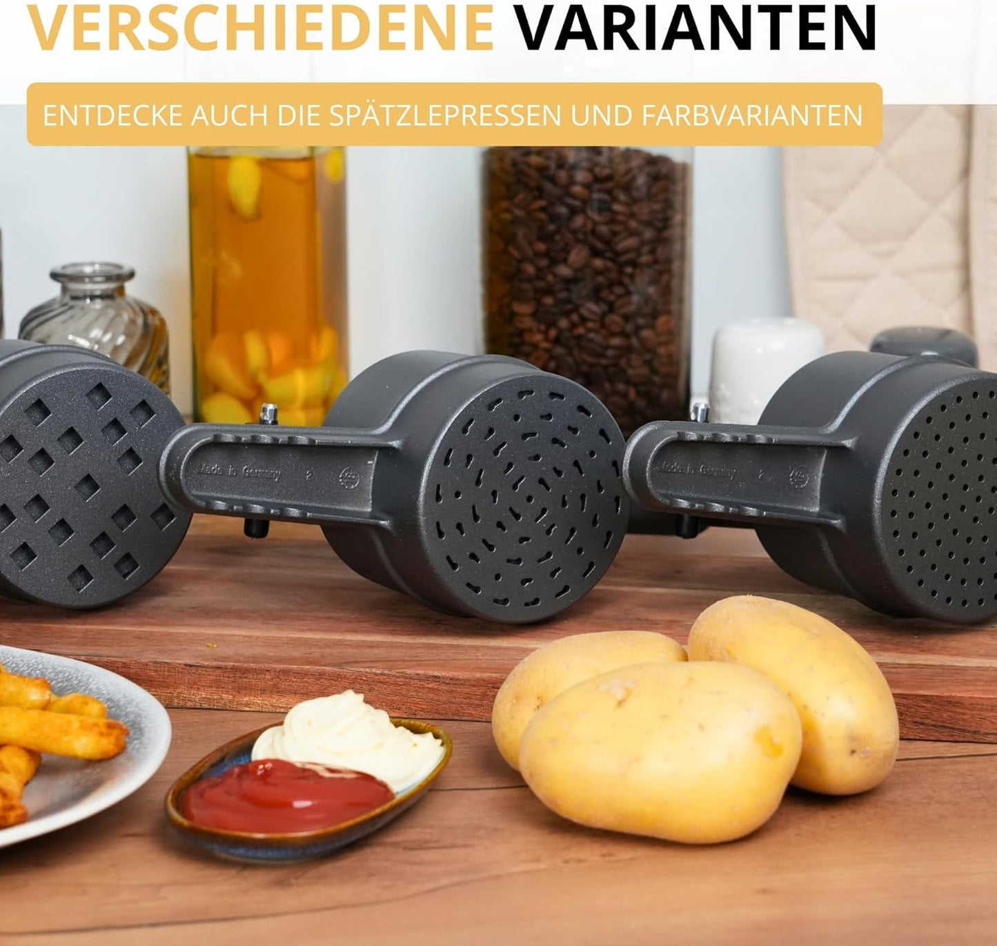 Pommespresse, Anthrazit