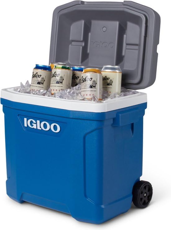 Latitude - Outdoor-Kühlbox mit Rollen (28L), 30 Roller - 28L Blau