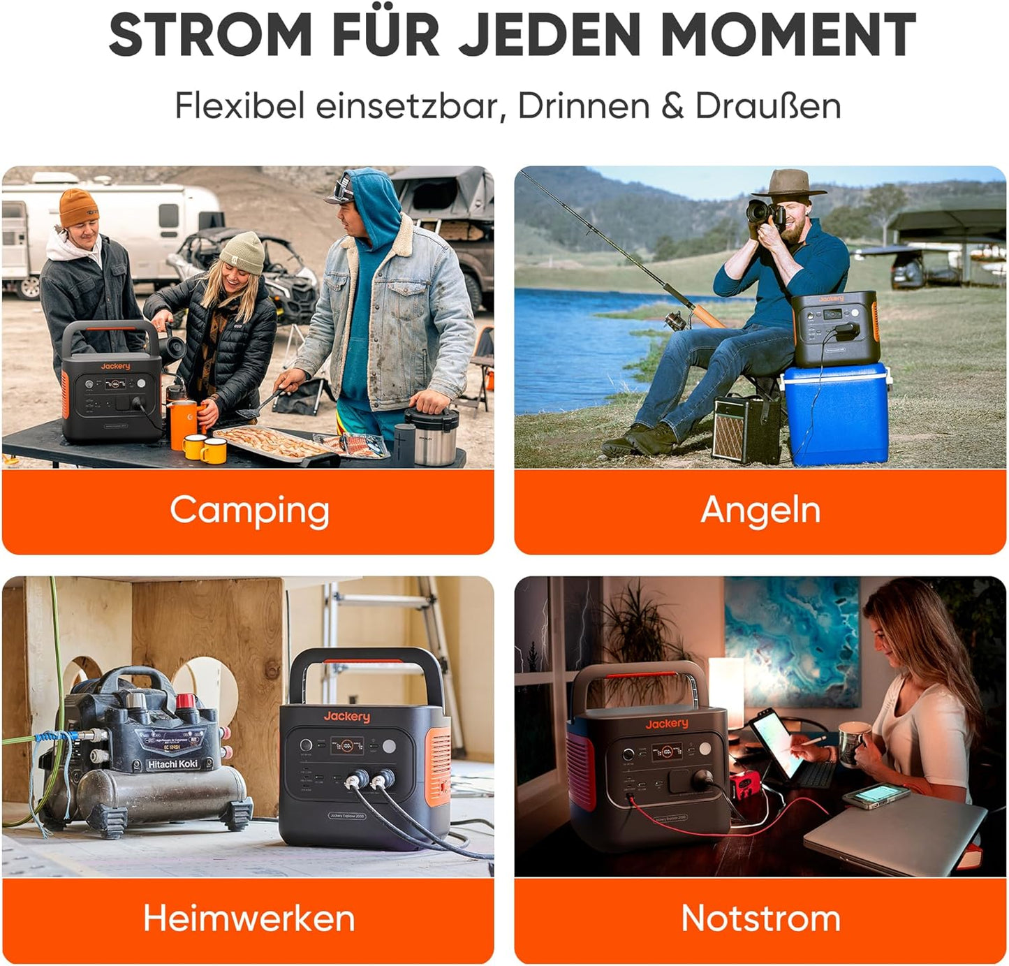 Tragbare Powerstation E2000 V2 mit Tragtasche, E2000 V2+L Tragtasche