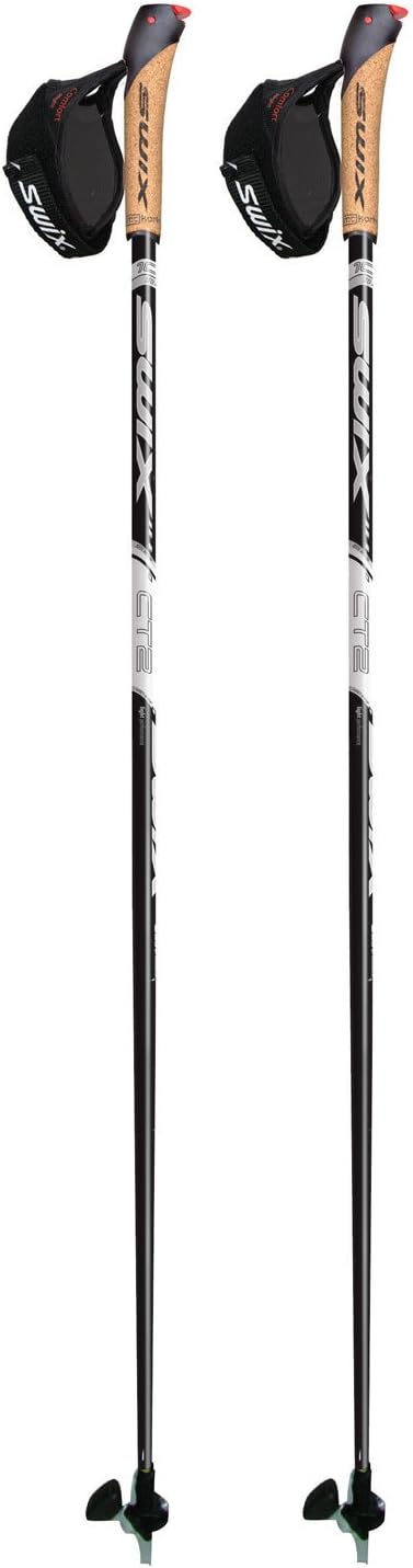 Nordic Walking Stock CT2 mit Korkgriff, black - mit Twist & Go Sport Spitze 100 cm