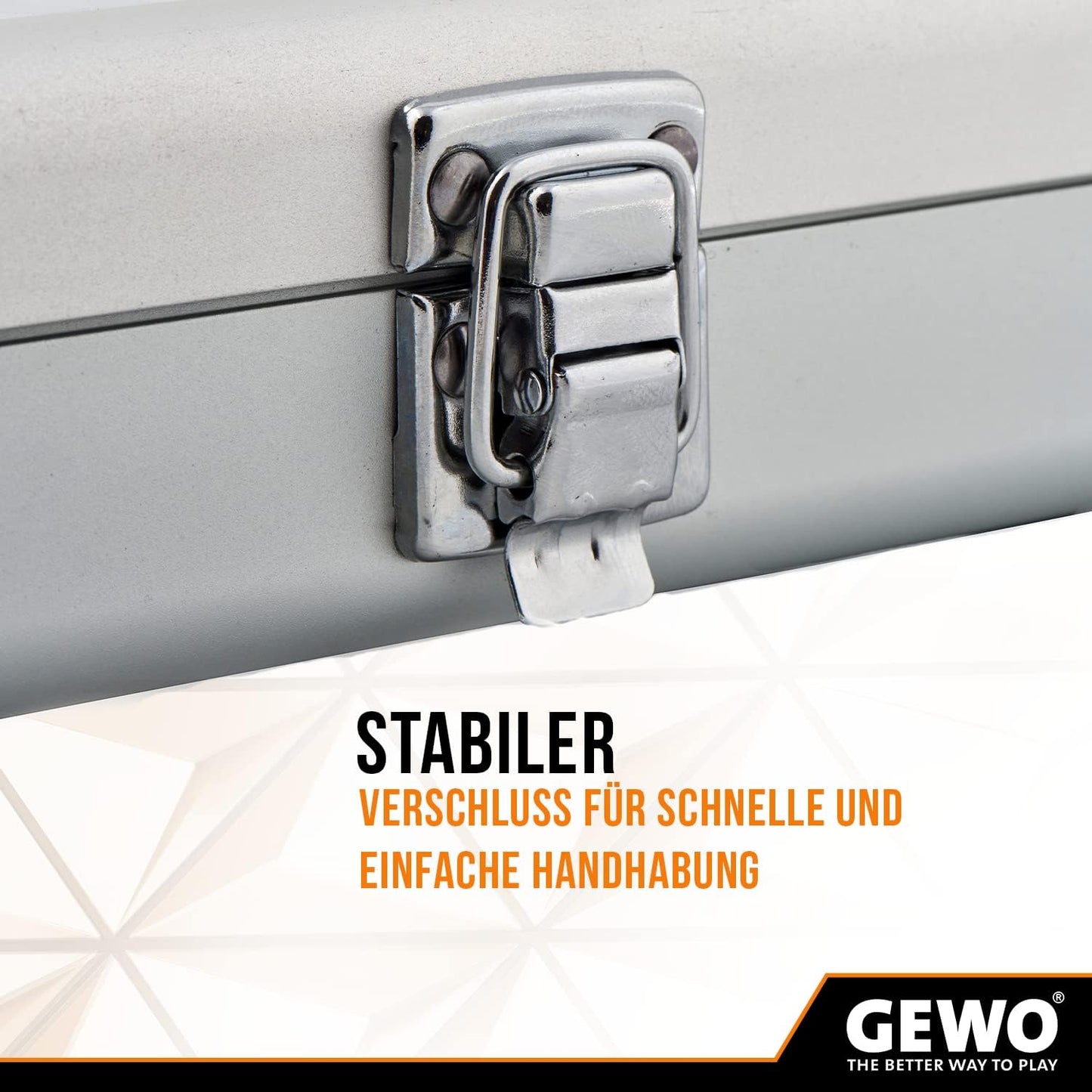 Alukoffer für Tischtennisschläger und Bälle, Silber
