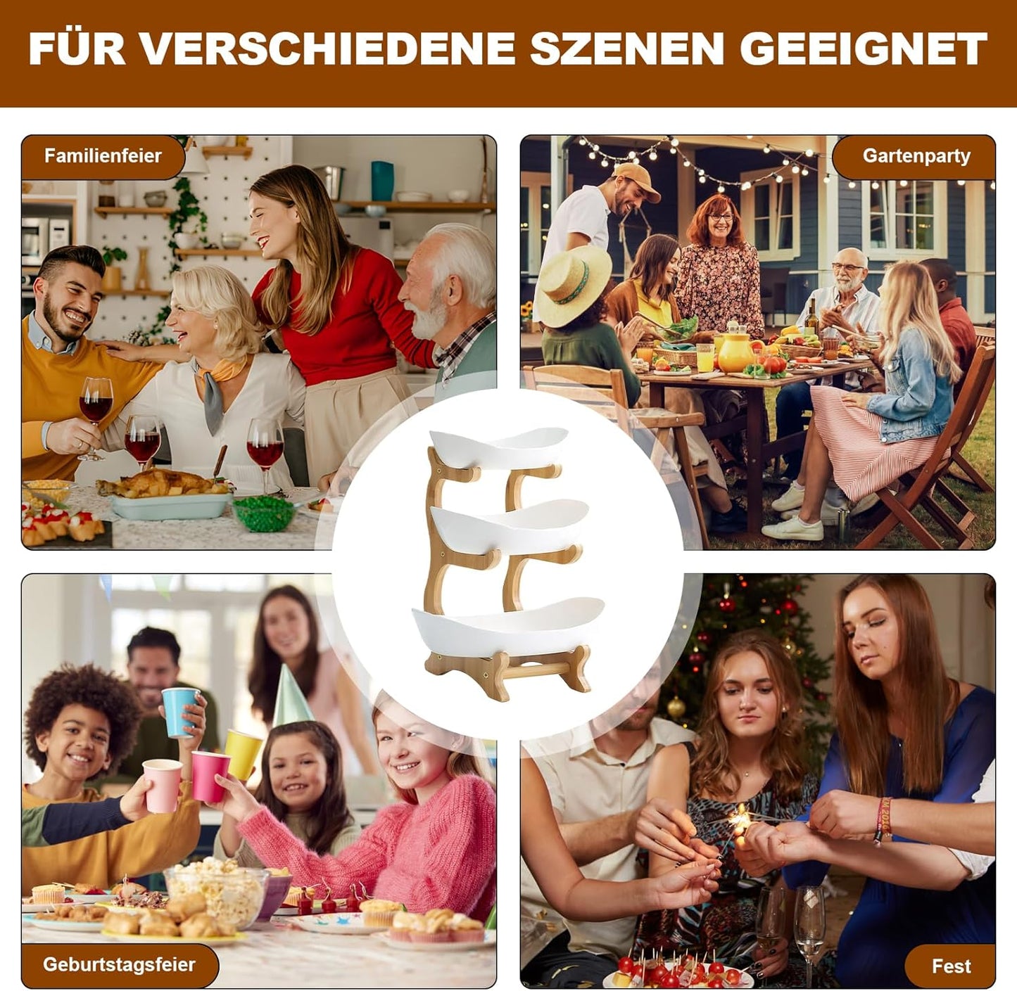 Obst-Etagere mit 3 Etagen