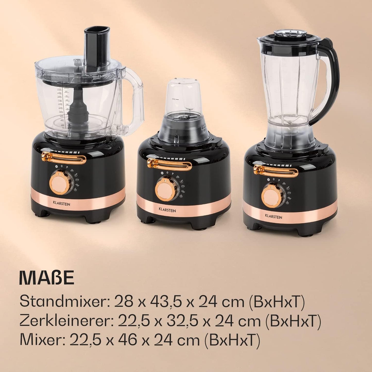 Multifunktionsmixer mit 6 Modi, Schwarz