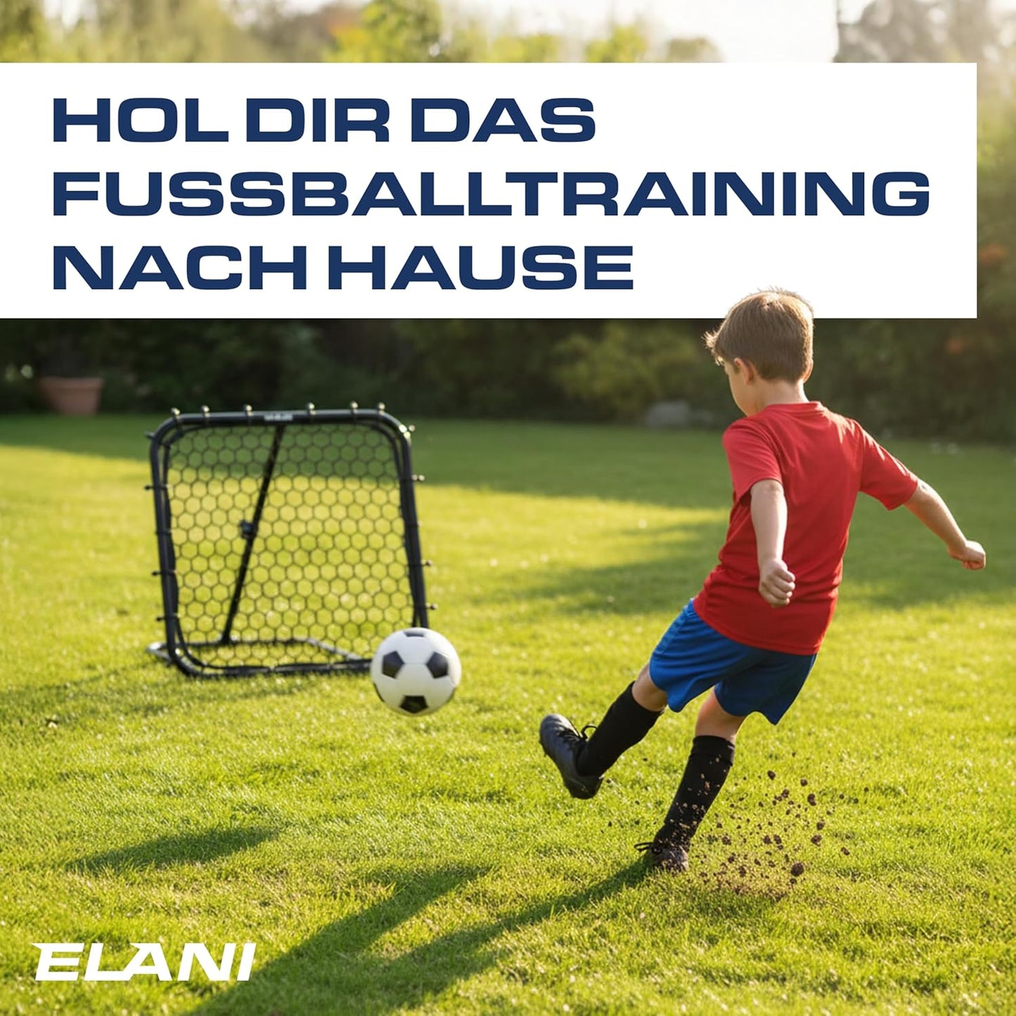 Rebounder für Fussball, Handball & Volleyball, Schwarz - Basic
