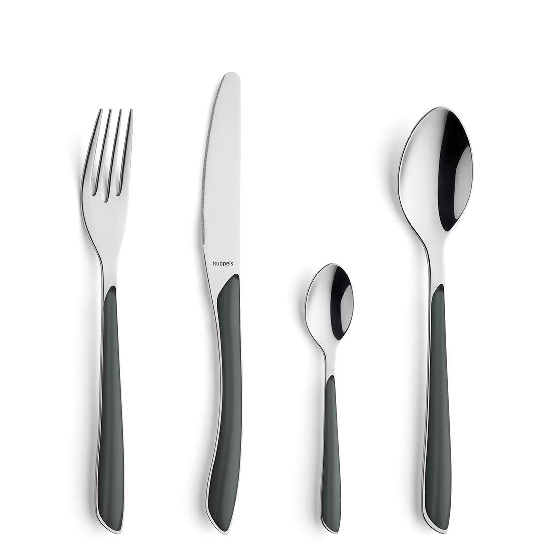 Besteckset 2 2214 Prisma, Matt, Grau/24-teilig