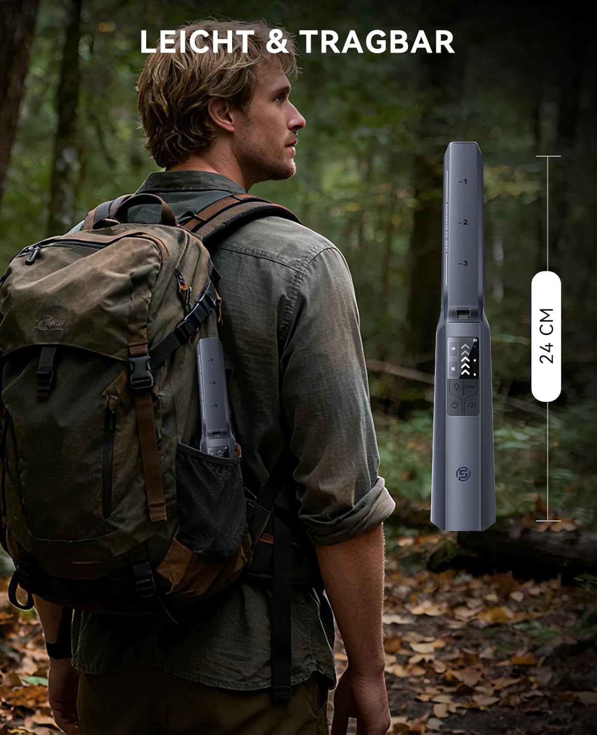 Pinpointer Metalldetektor mit LCD-Display