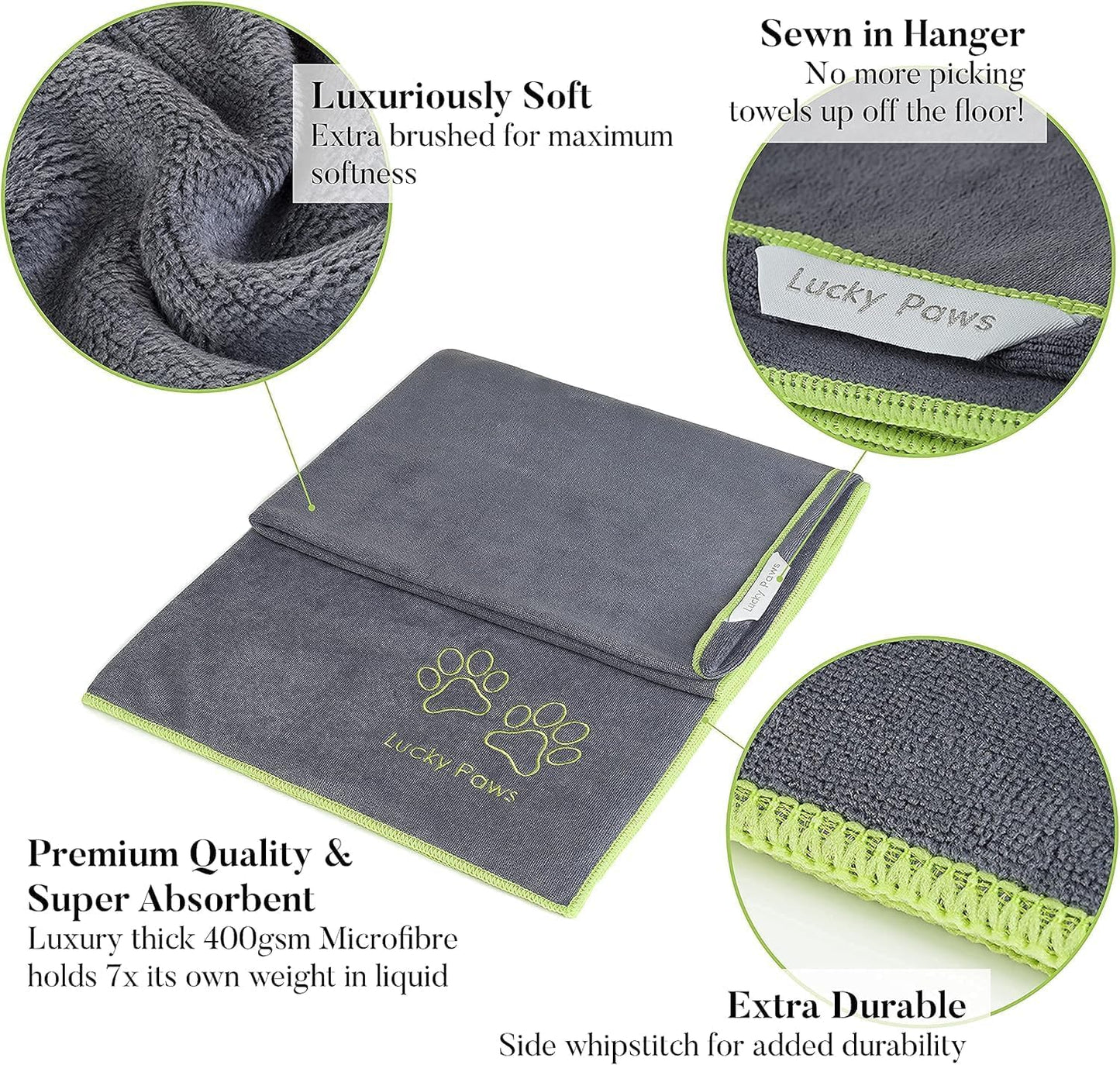 2er-Pack XL Hundehandtuch, Pack of 2 Bernstein