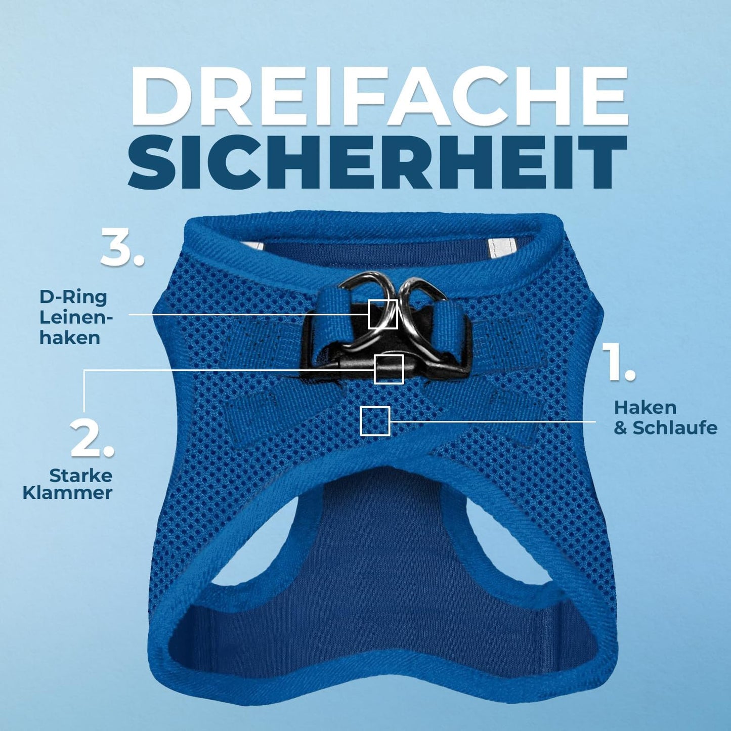 Voyager Step-In Air Hundegeschirr, Geschirr (Königsblau) XS (Chest: 13 - 14.5")