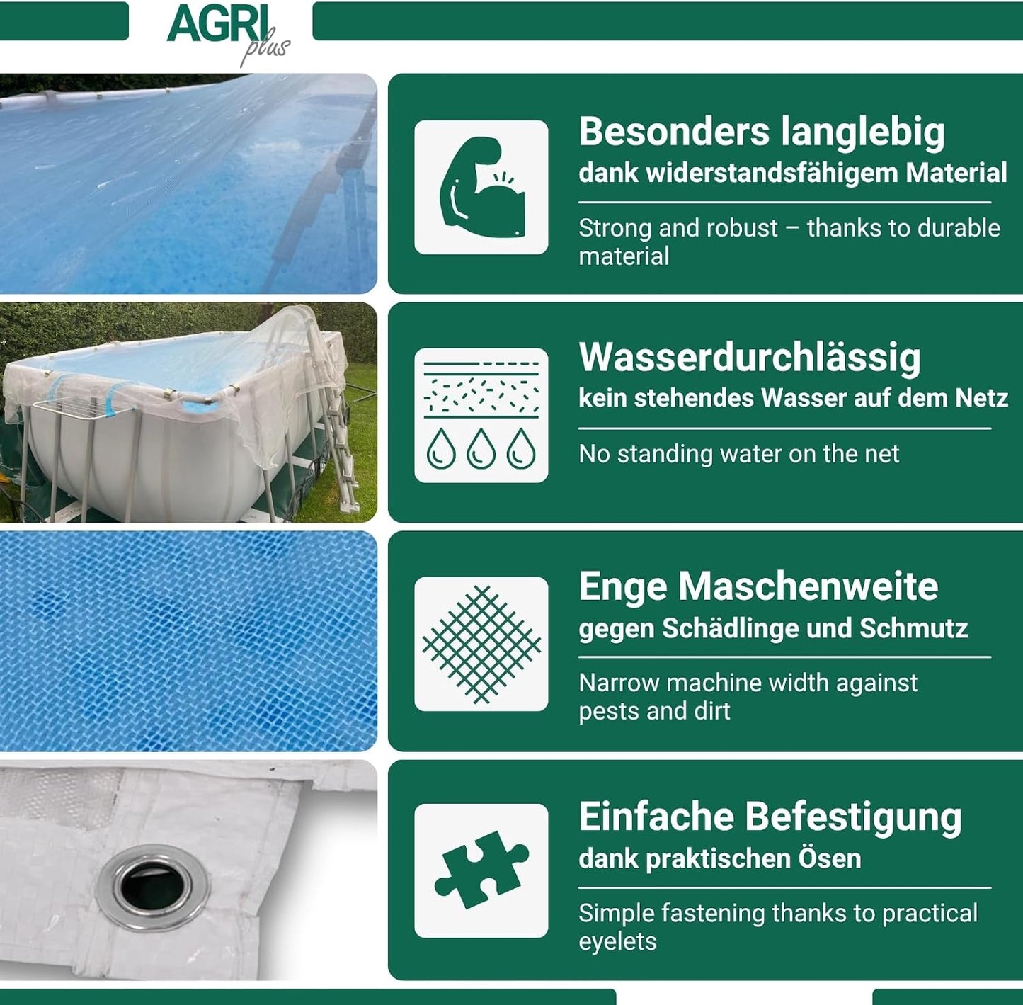Poolschutznetz 6 x 6 m