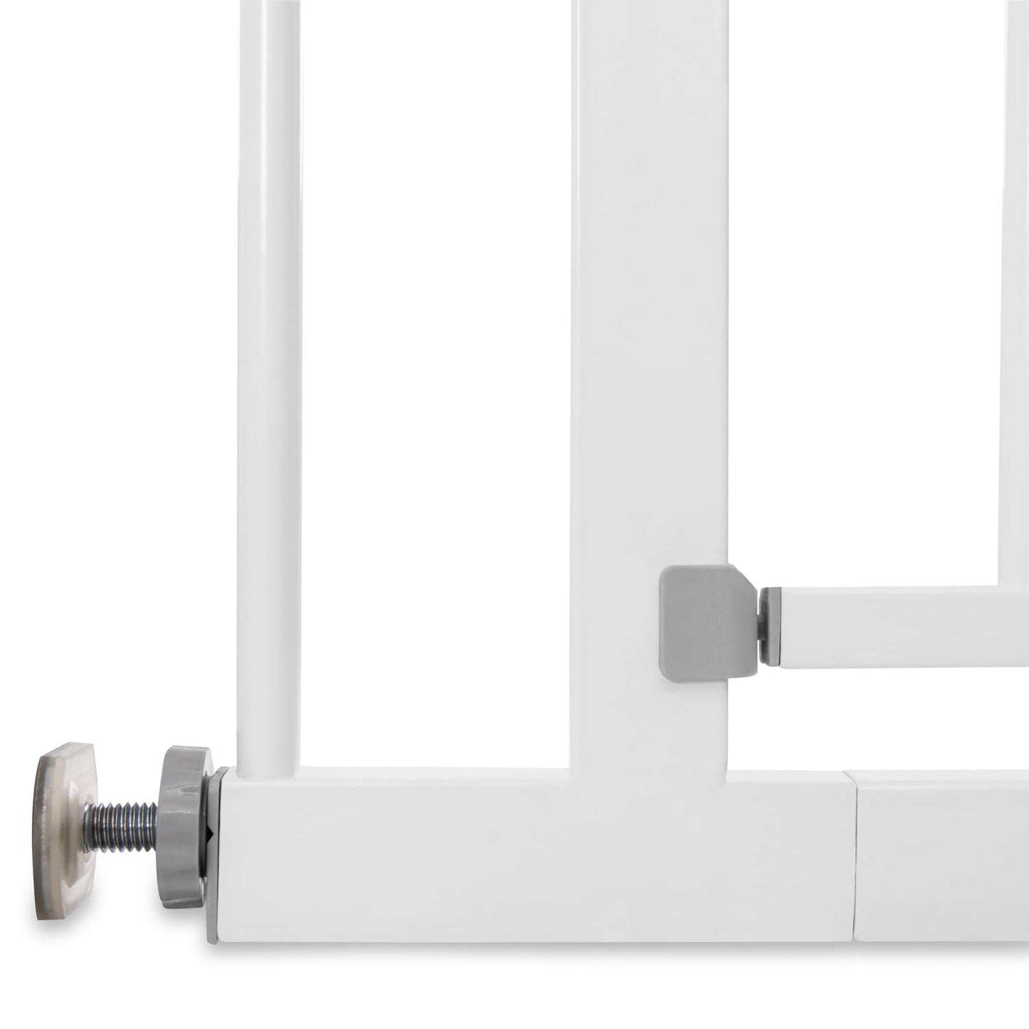 Treppenschutzgitter Open N Stop, White 84 - 89 cm Basisgitter + 9 cm Verlängerung