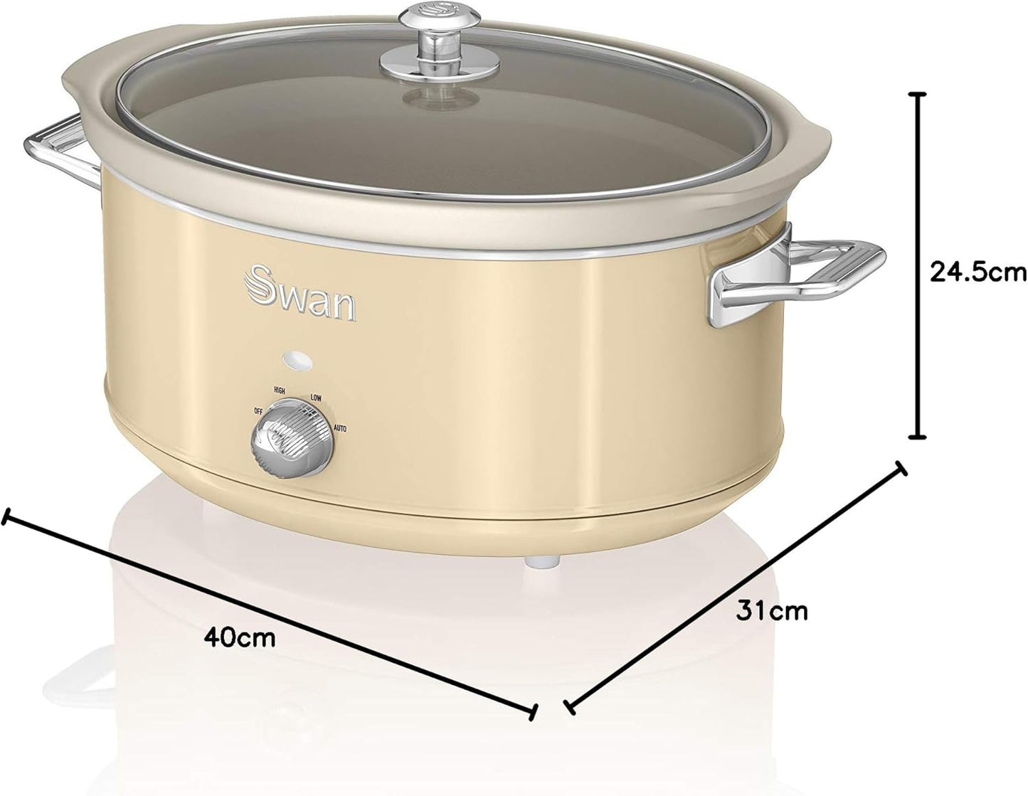 Retro Slow Cooker SF17031CN mit Keramikbehälter