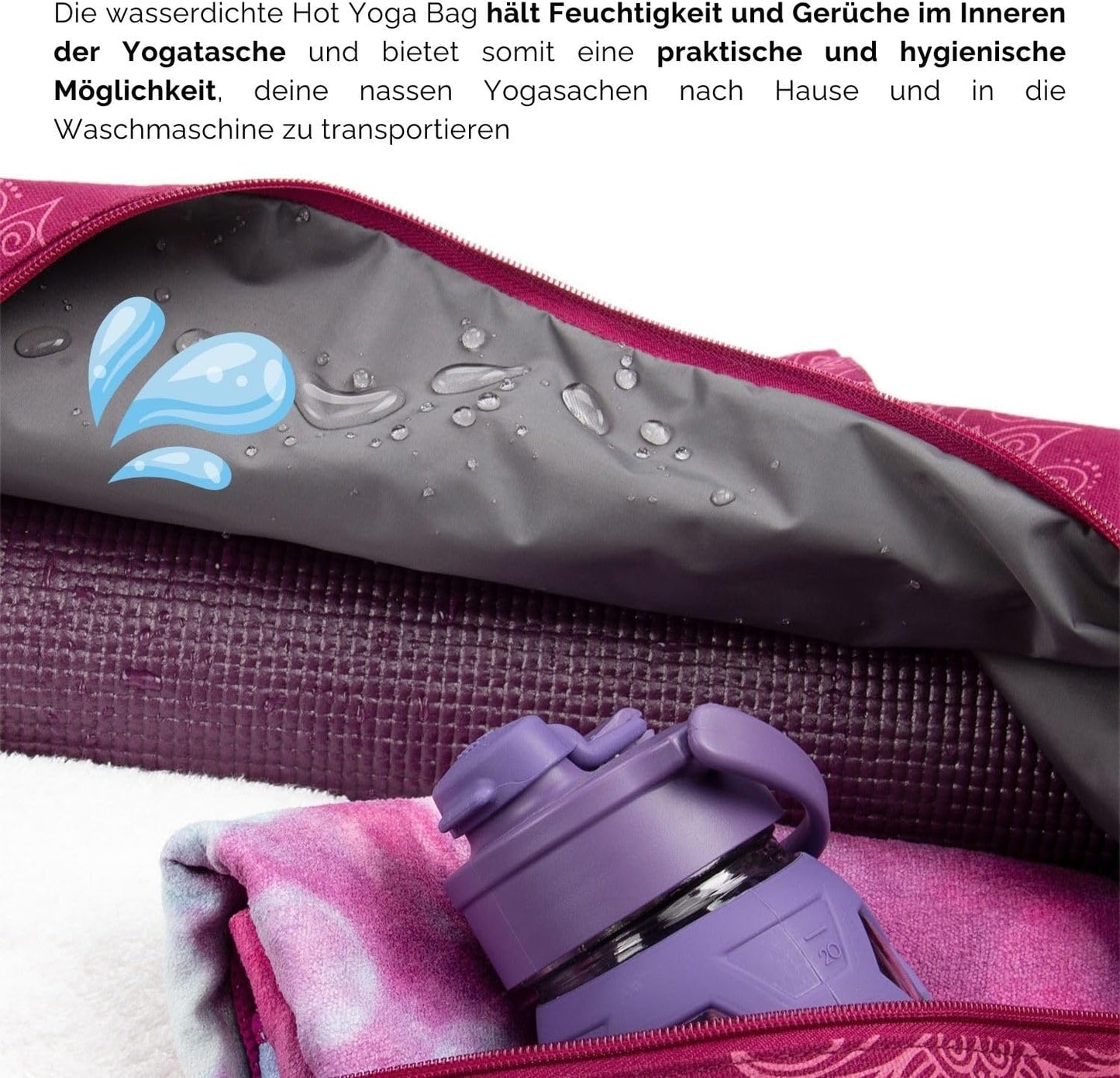 Hot Yoga Bag, Lotus/Berry