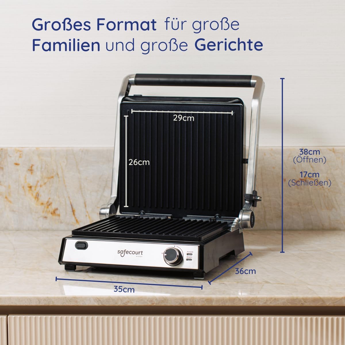 4-in-1 Kontaktgrill, Silber