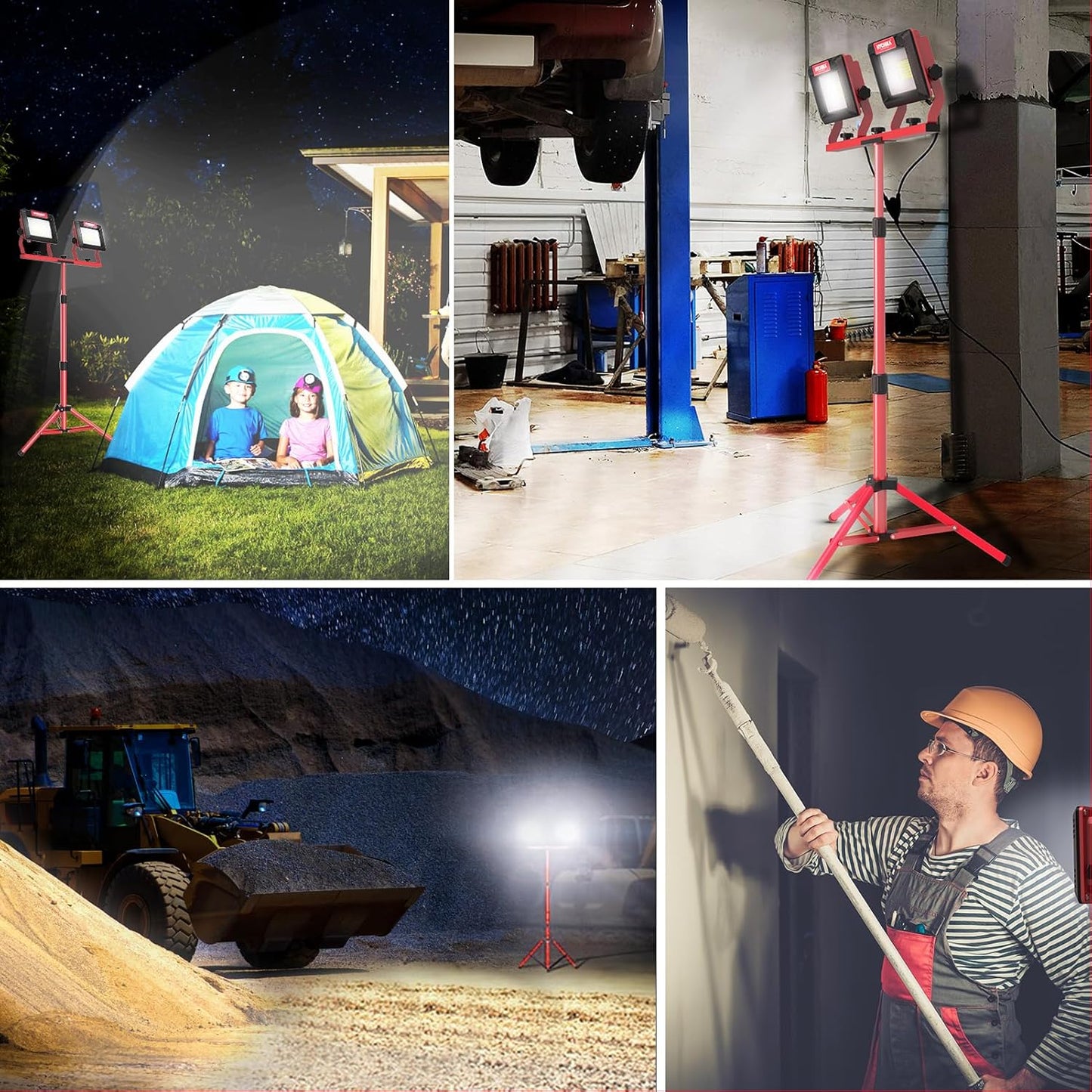 LED Baustrahler mit Stativ