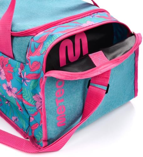 Kleine Sporttasche, 40 L Blue / Pink Flowers